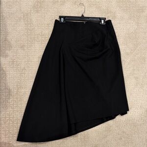 DKNY Elegant Black Asymmetrical Skirt